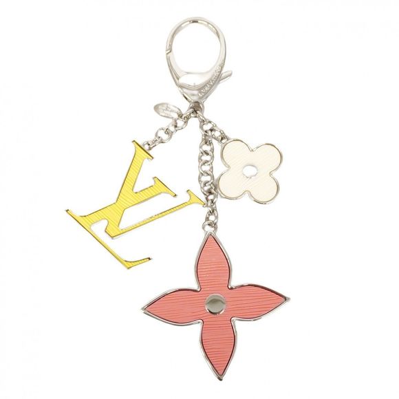 Louis Vuitton Epi Fleur de Pi Keychain M99256 White Pink Yellow Silver Hardware - Picture 1 of 6